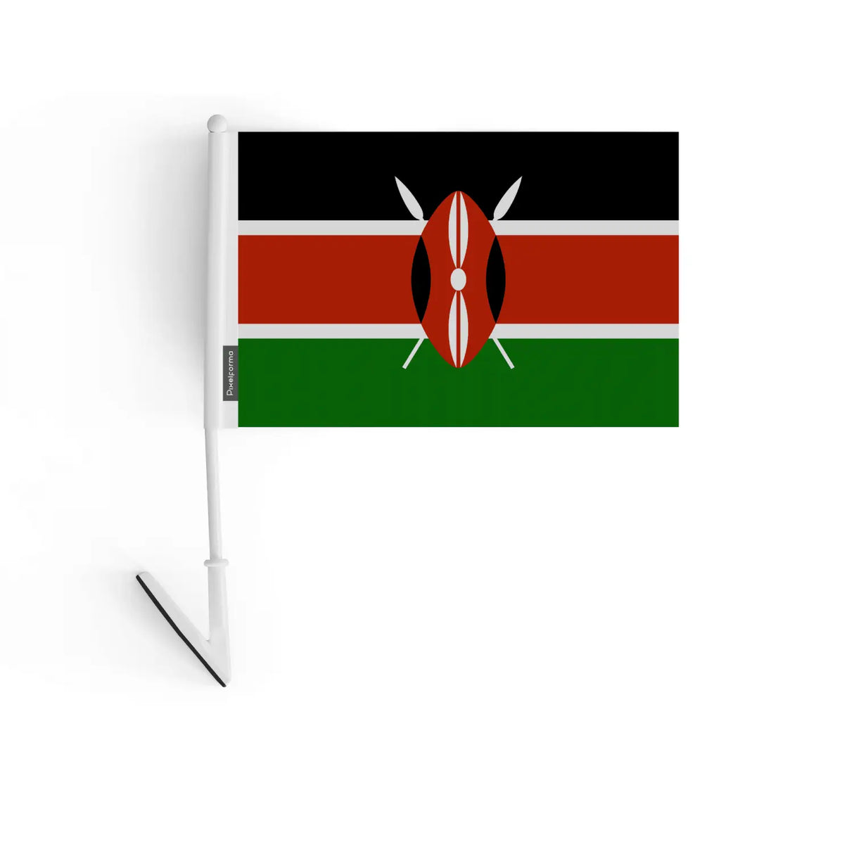 Drapeau adhésif kenya en polyester - pixelforma