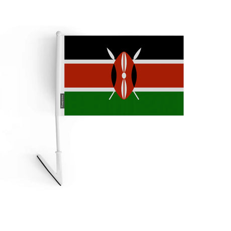 Drapeau adhésif kenya en polyester - pixelforma