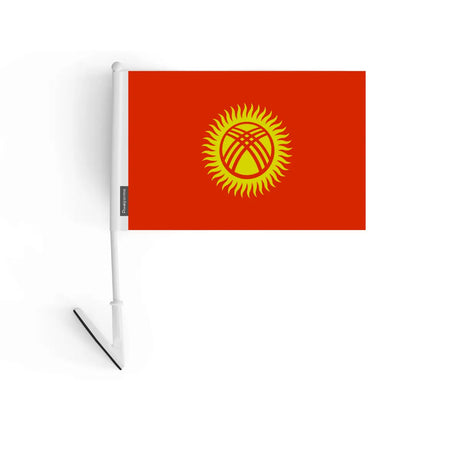 Drapeau adhésif kirghizistan en polyester - pixelforma