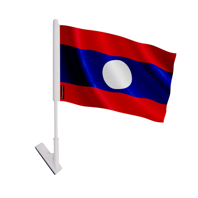Drapeau adhésif laos en polyester - pixelforma