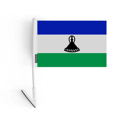 Drapeau adhésif lesotho en polyester - pixelforma