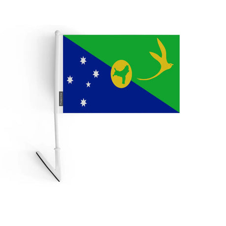 Drapeau adhésif l’île christmas en polyester - pixelforma