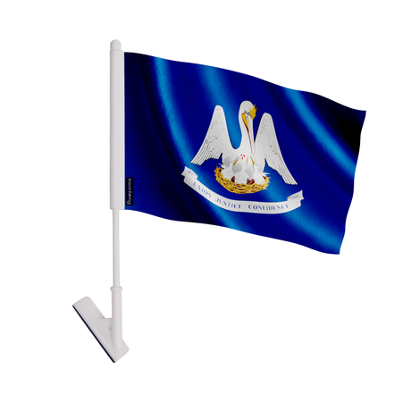 Drapeau adhésif louisiane en polyester - pixelforma