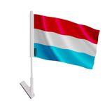 Drapeau adhésif luxembourg polyester souple facile à poser