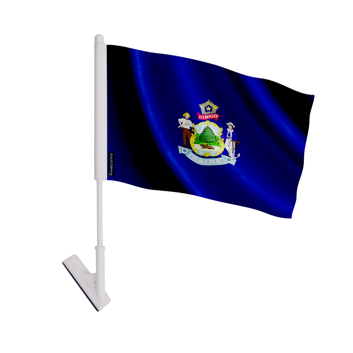 Drapeau adhésif maine en polyester - pixelforma