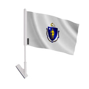 Drapeau adhésif massachusetts en polyester souple facile à poser
