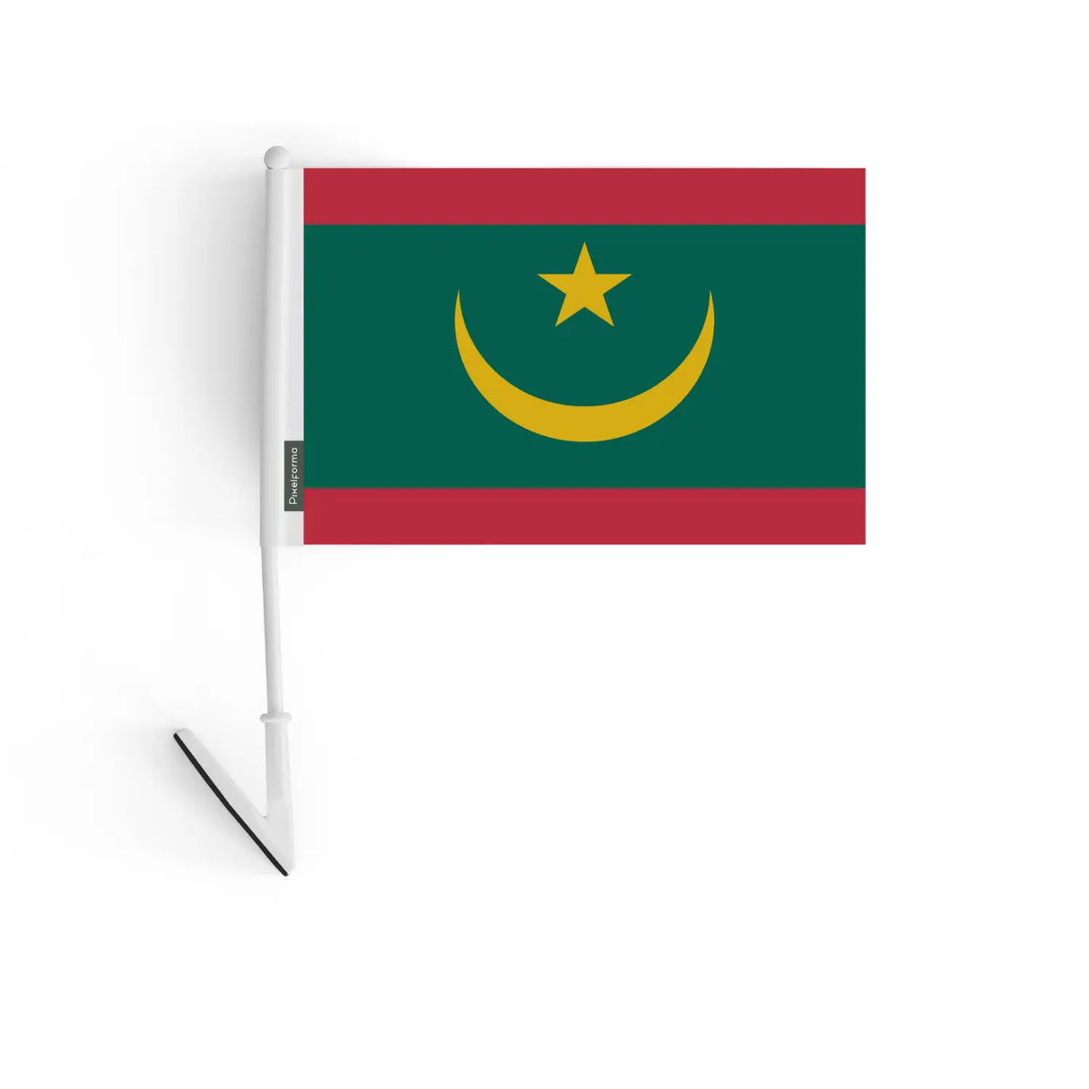 Drapeau adhésif mauritanie en polyester - pixelforma