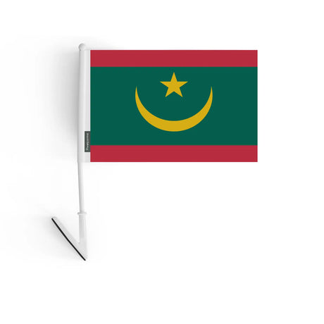 Drapeau adhésif mauritanie en polyester - pixelforma