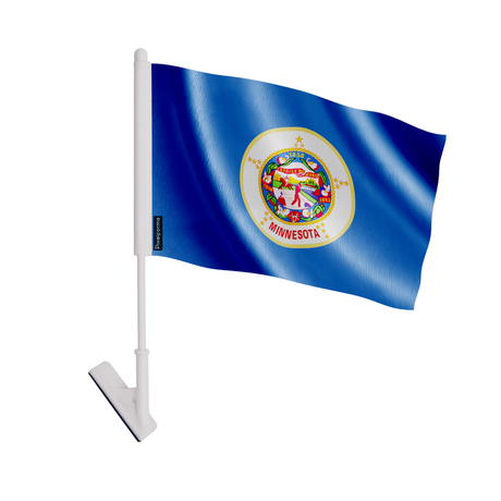 Drapeau adhésif minnesota en polyester - pixelforma