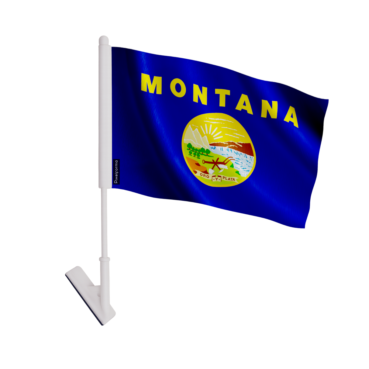 Drapeau adhésif montana en polyester - pixelforma