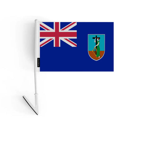 Drapeau adhésif montserrat en polyester - pixelforma