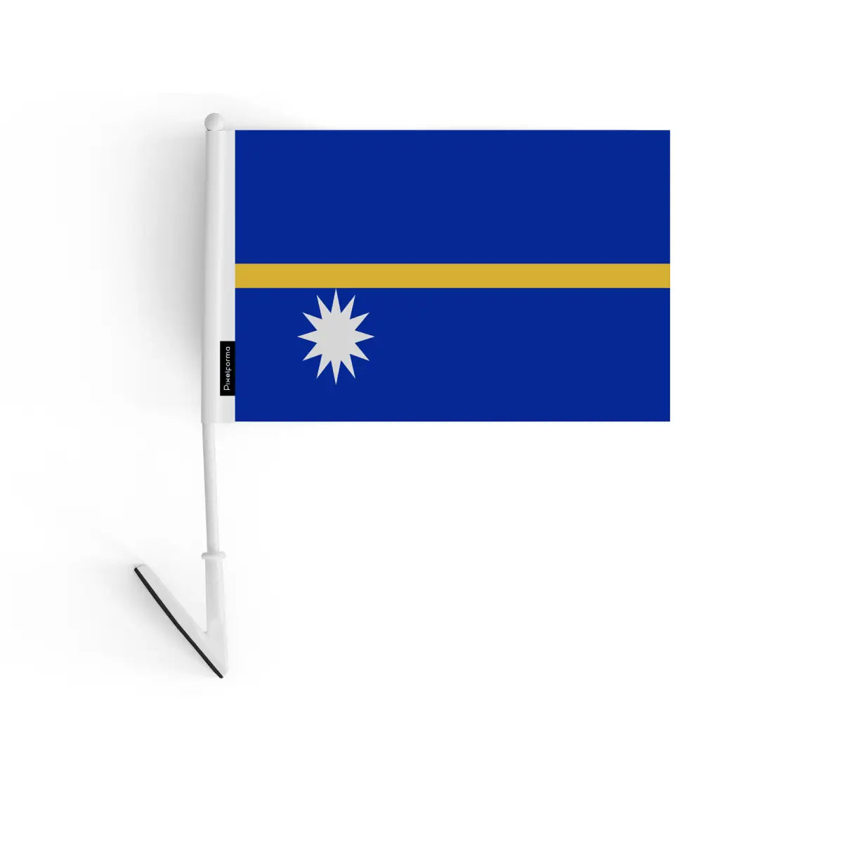 Drapeau adhésif nauru en polyester - pixelforma