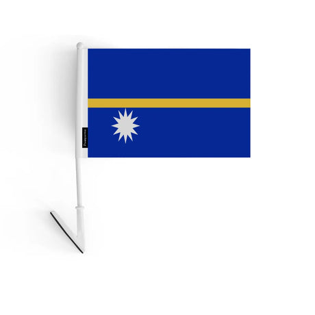Drapeau adhésif nauru en polyester - pixelforma