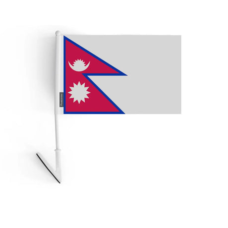 Drapeau adhésif népal en polyester - pixelforma