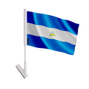 Drapeau adhésif nicaragua polyester souple facile à coller