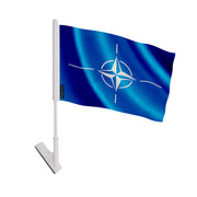 Drapeau adhésif otan polyester souple facile à coller