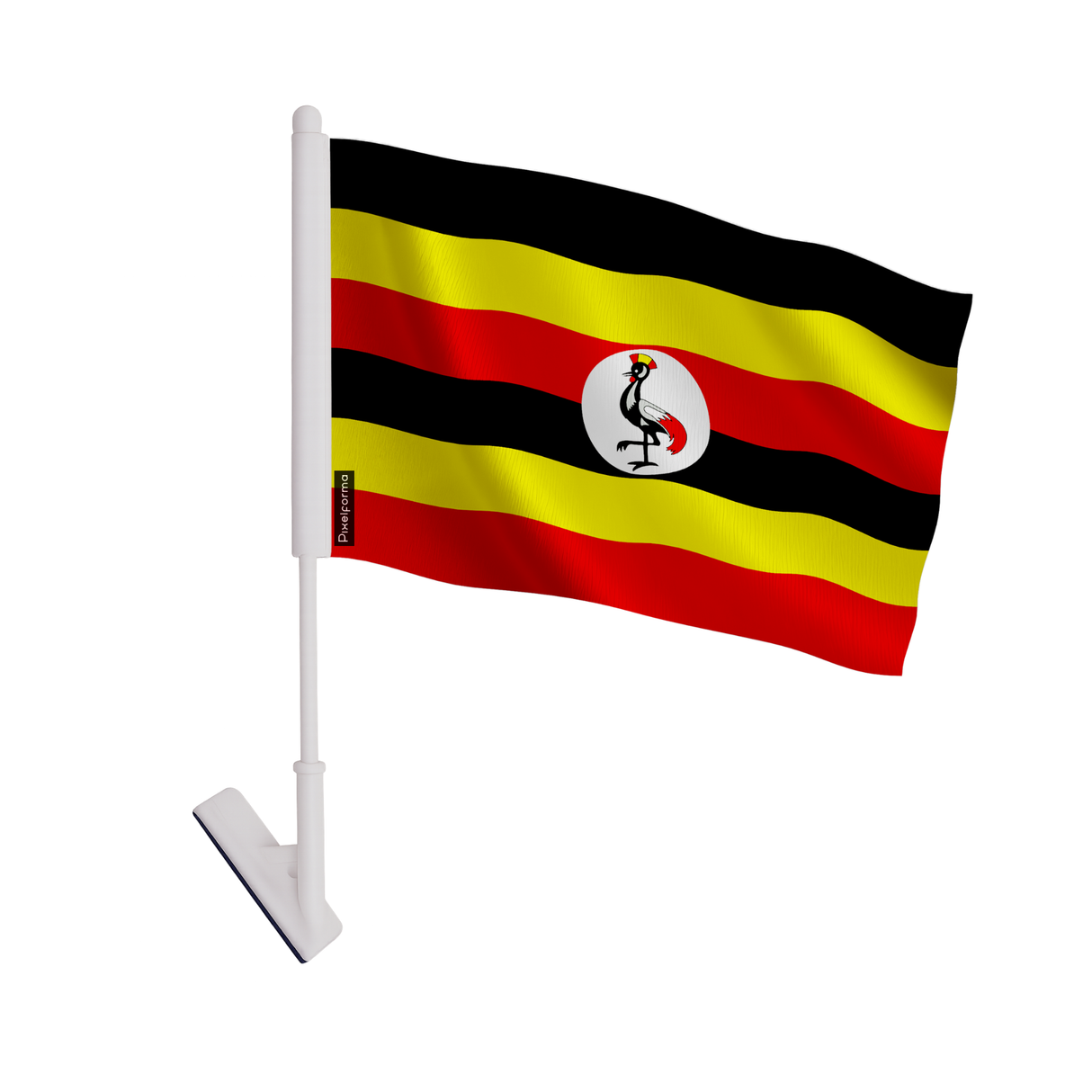 Drapeau adhésif ouganda en polyester - pixelforma