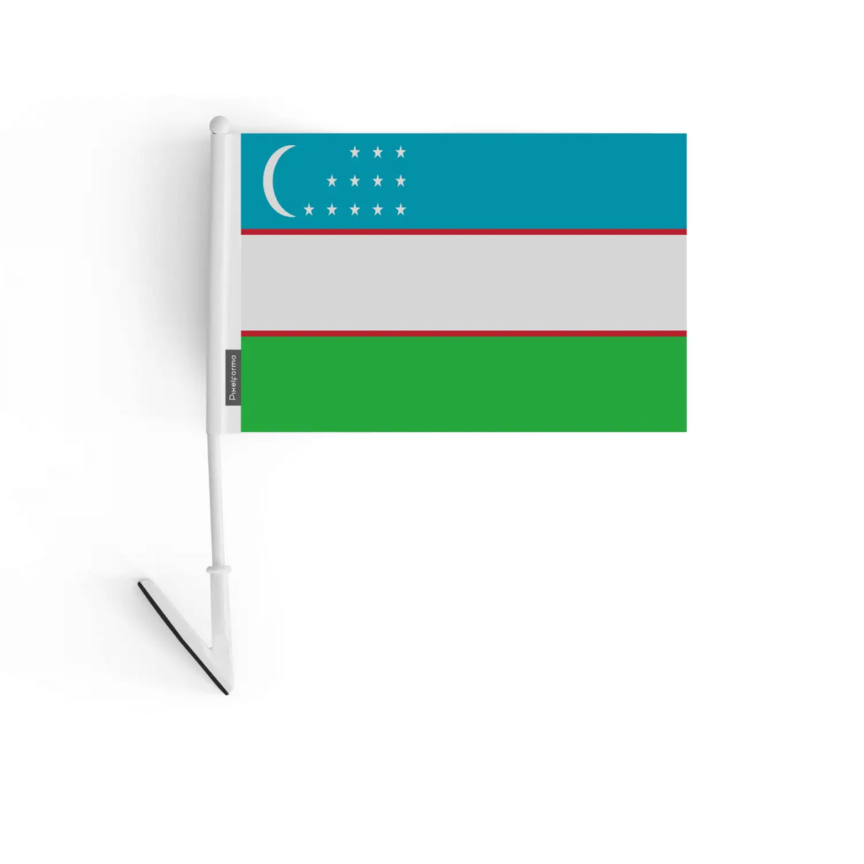 Drapeau adhésif ouzbékistan en polyester - pixelforma
