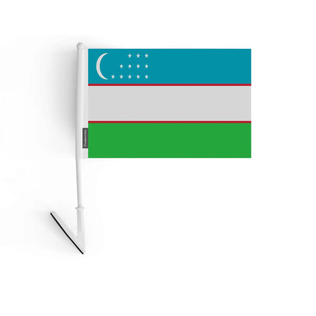 Drapeau adhésif ouzbékistan en polyester - pixelforma
