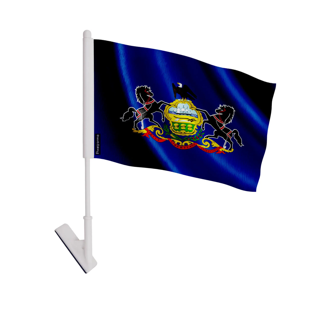 Drapeau adhésif pennsylvanie polyester souple facile à coller