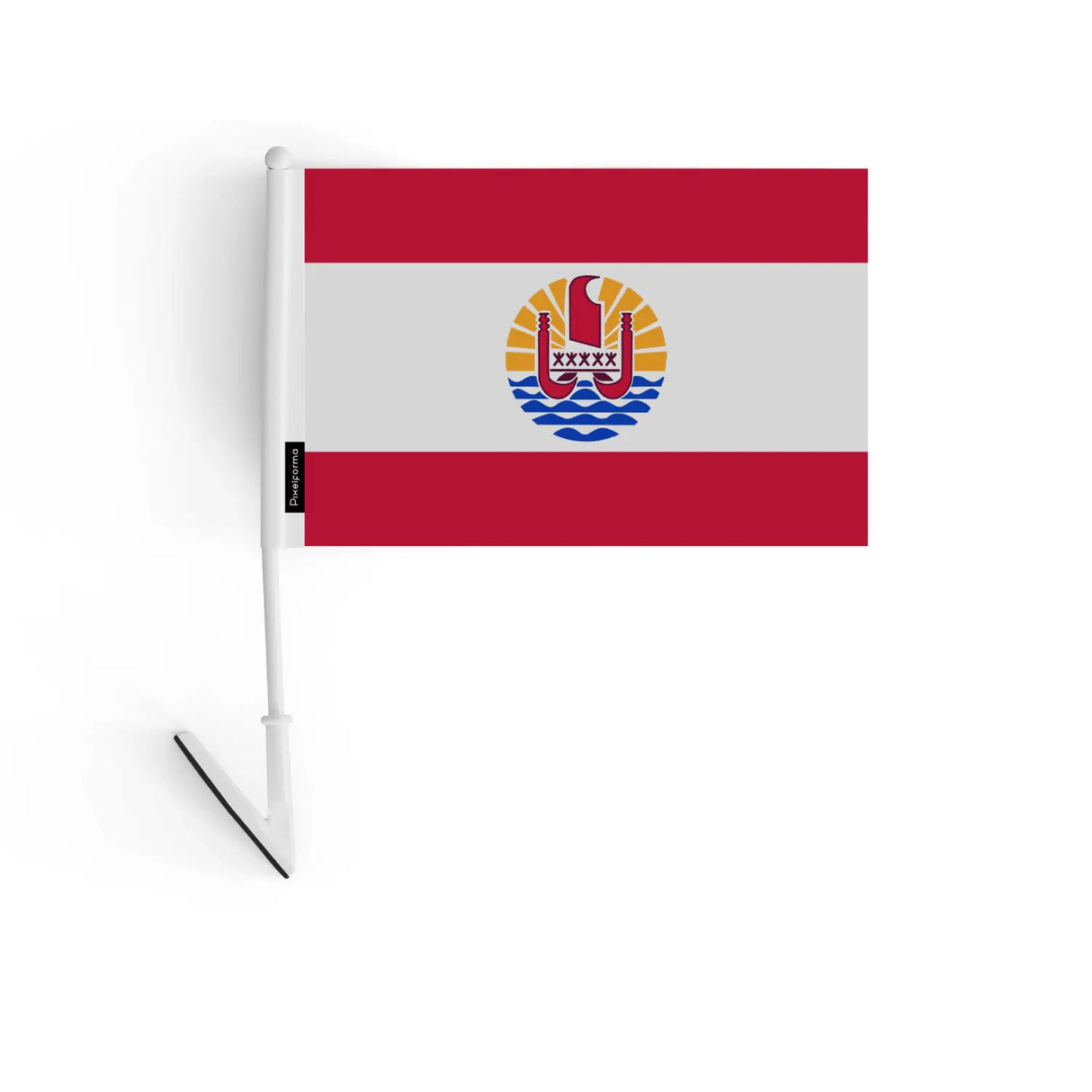 Drapeau adhésif polynésie française en polyester - pixelforma