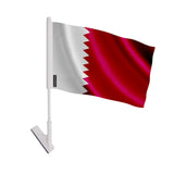 Drapeau adhésif qatar polyester souple facile à coller