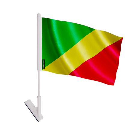 Drapeau adhésif république du congo en polyester - pixelforma