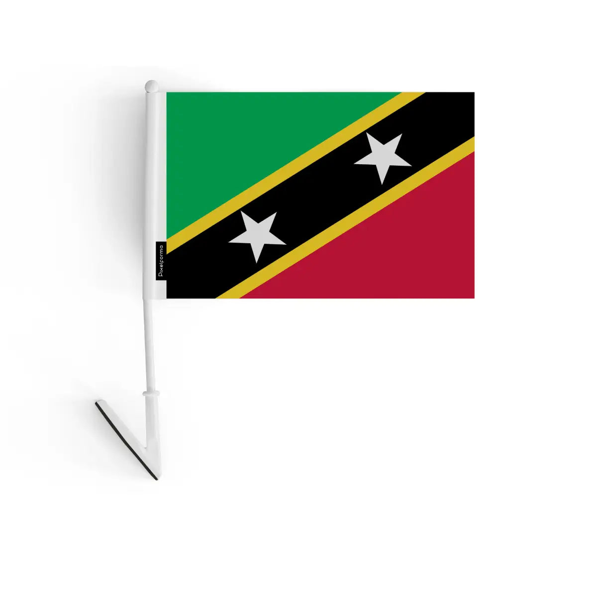 Drapeau adhésif saint-christophe-et-niévès en polyester - pixelforma