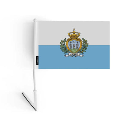 Drapeau adhésif Saint-Marin en Polyester - Pixelforma 