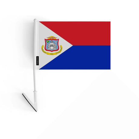 Drapeau adhésif saint-martin en polyester - pixelforma