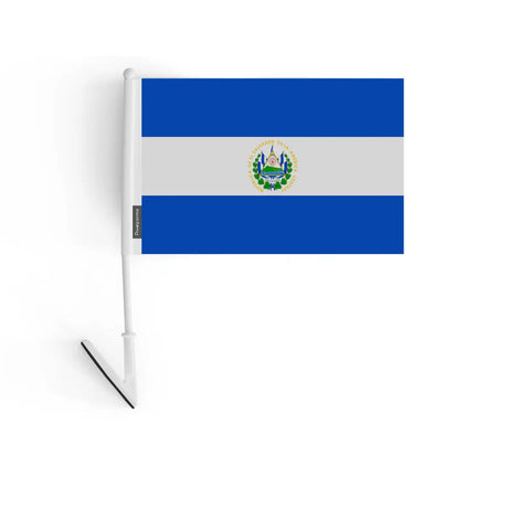 Drapeau adhésif salvador en polyester - pixelforma