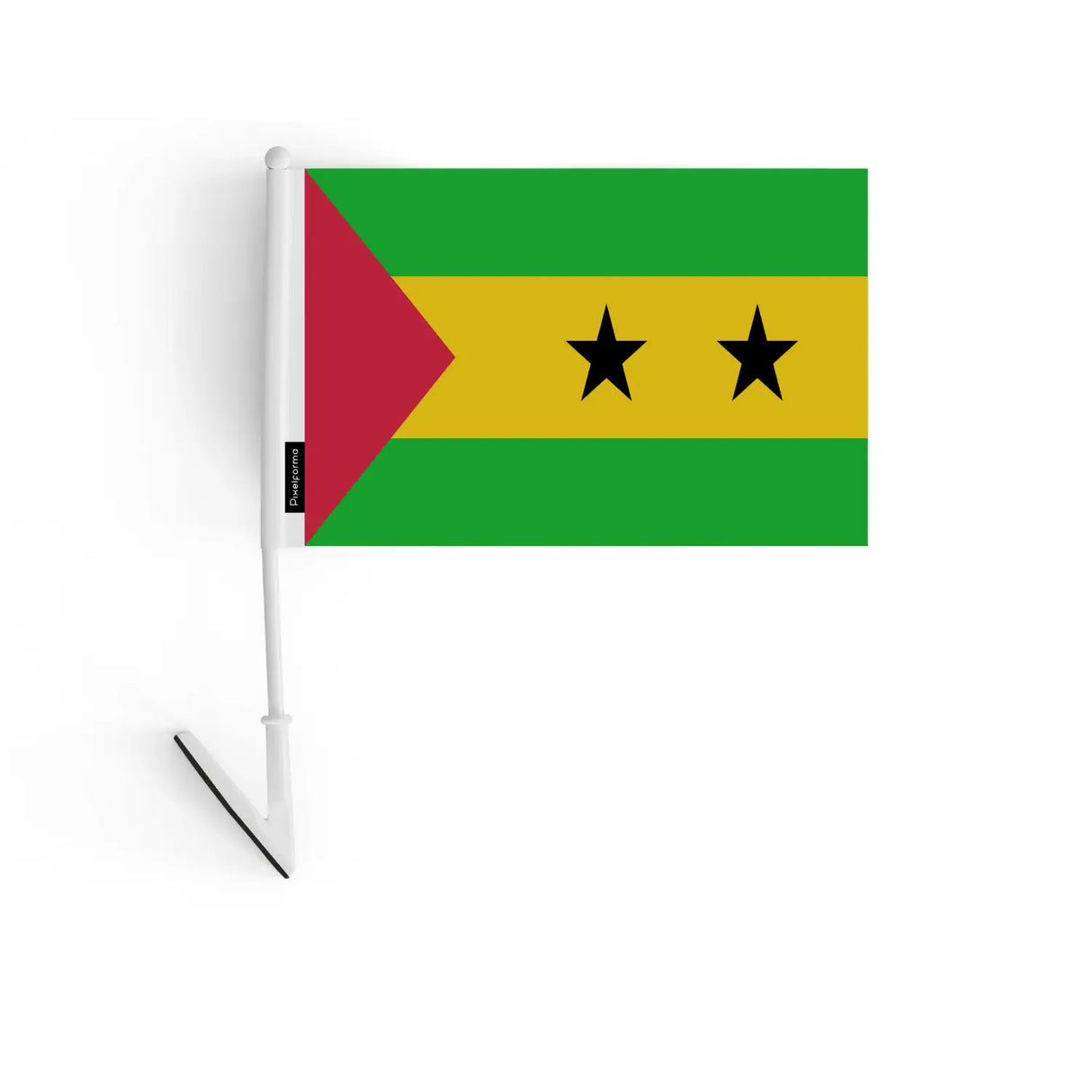 Drapeau adhésif sao tomé-et-principe en polyester - pixelforma