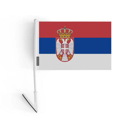 Drapeau adhésif serbie en polyester - pixelforma