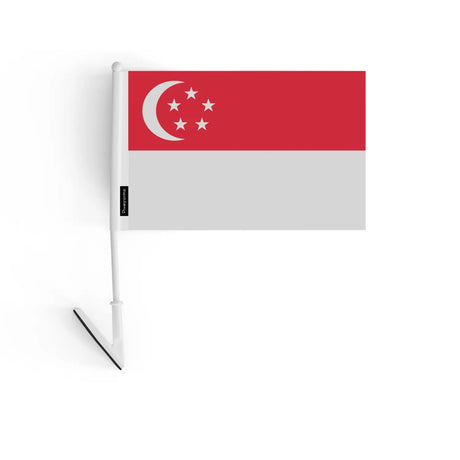 Drapeau adhésif singapour en polyester - pixelforma
