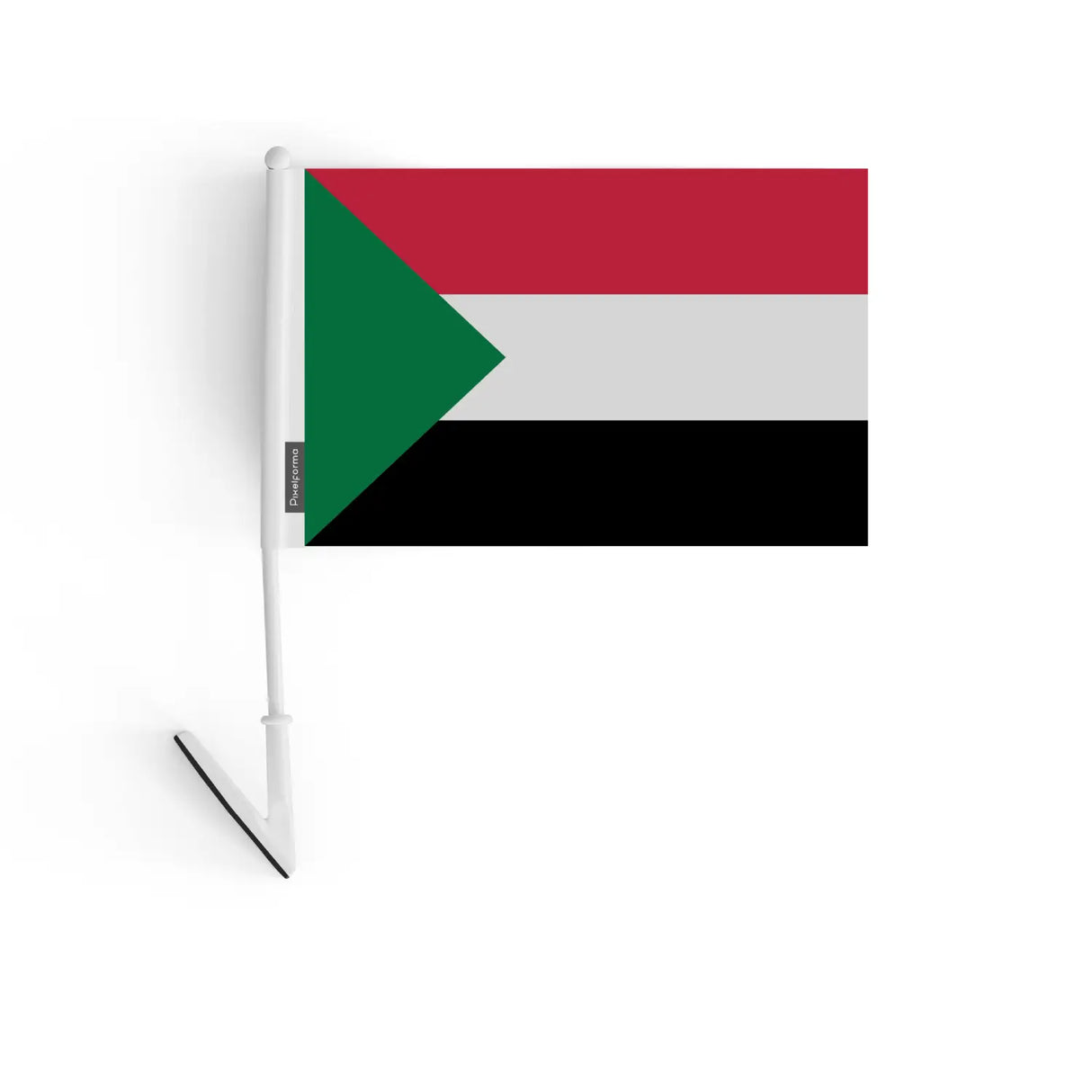 Drapeau adhésif soudan en polyester - pixelforma