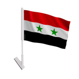 Drapeau adhésif syrie polyester souple facile à poser
