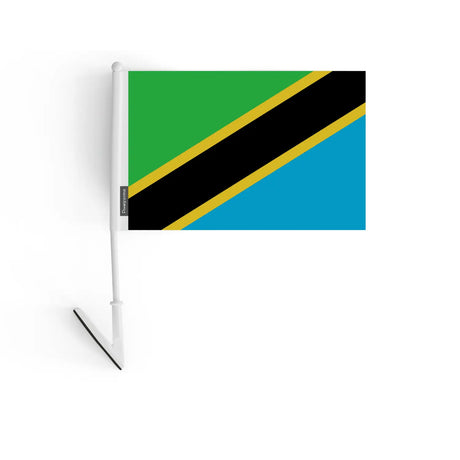 Drapeau adhésif tanzanie en polyester - pixelforma