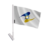 Drapeau adhésif union économique eurasiatique en polyester - pixelforma