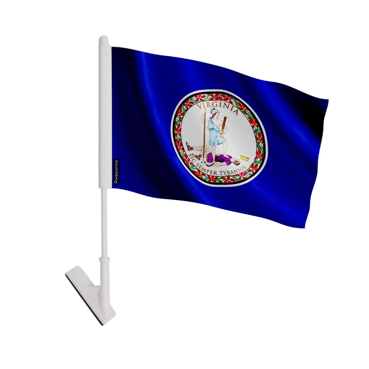 Drapeau adhésif virginie en polyester souple facile à coller