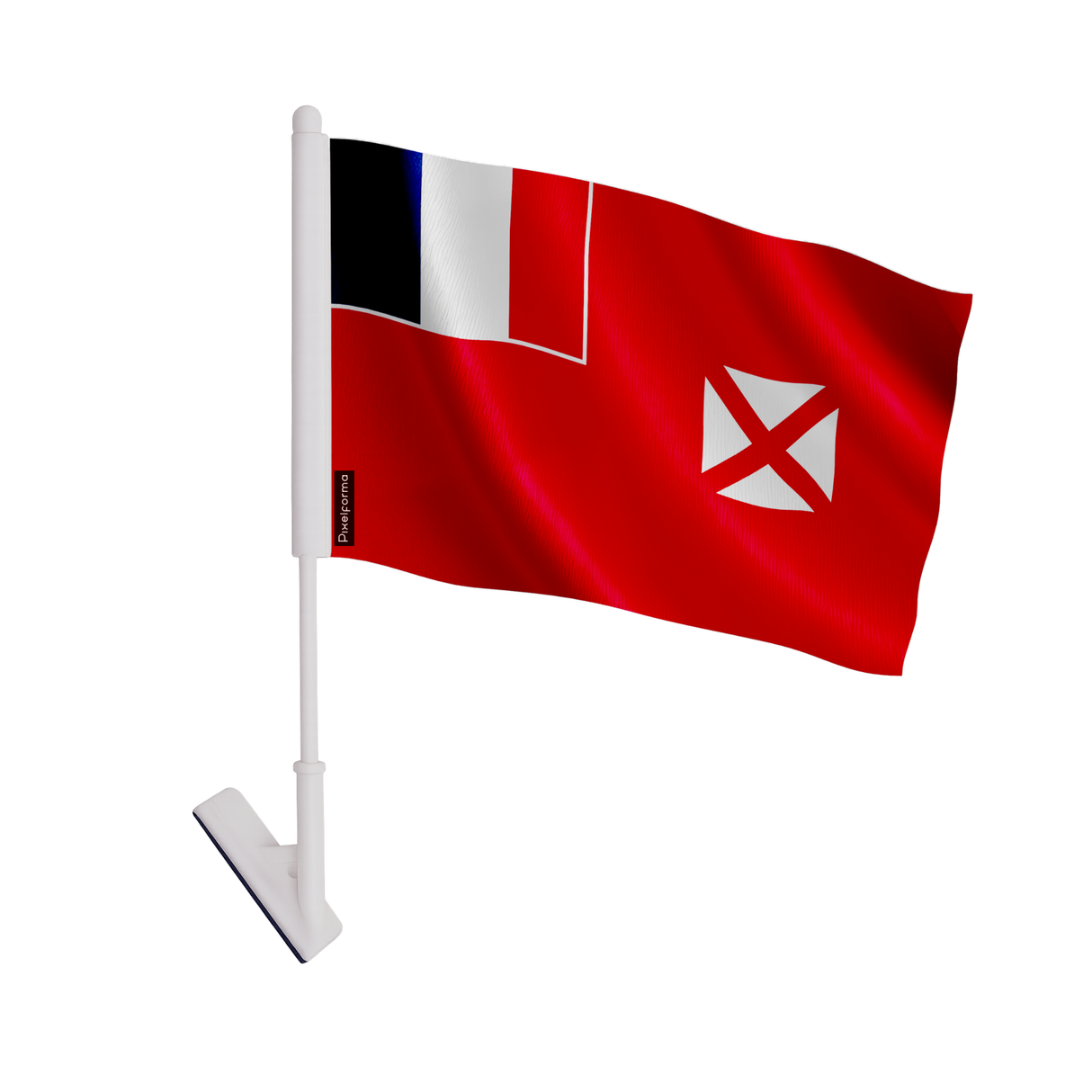 Drapeau adhésif wallis-et-futuna en polyester - pixelforma