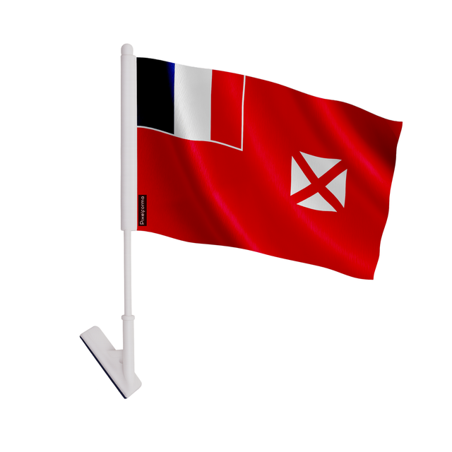 Drapeau adhésif wallis-et-futuna en polyester - pixelforma