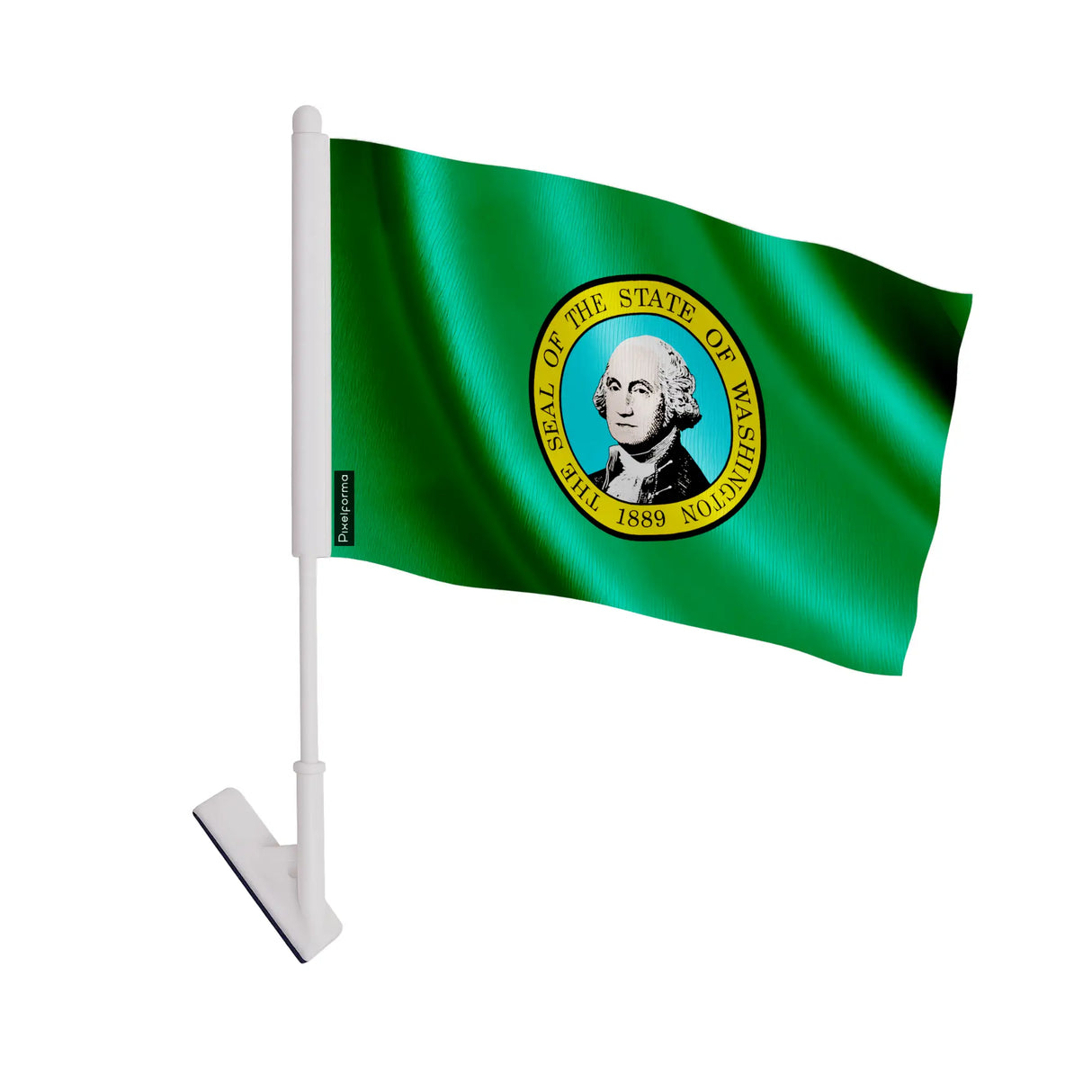 Drapeau adhésif washington polyester souple facile à coller