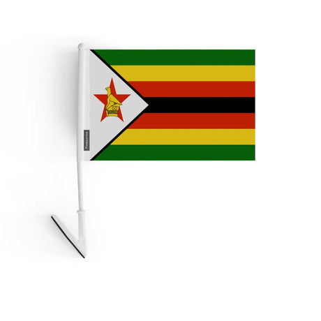 Drapeau adhésif zimbabwe en polyester - pixelforma