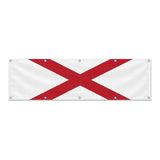 Drapeau de l'Alabama grand format XL en polyester avec dix œillets