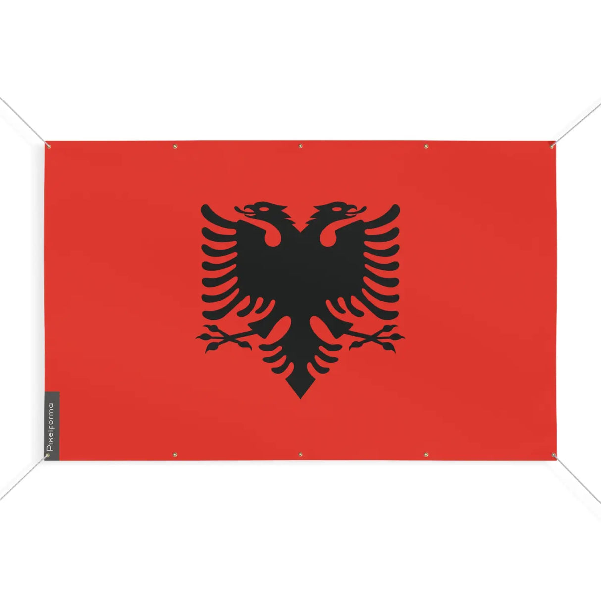 Drapeau albanie 10 oeillets en plusieurs tailles (s) - pixelforma