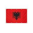 Drapeau de l'Albanie format S en polyester avec dix œillets