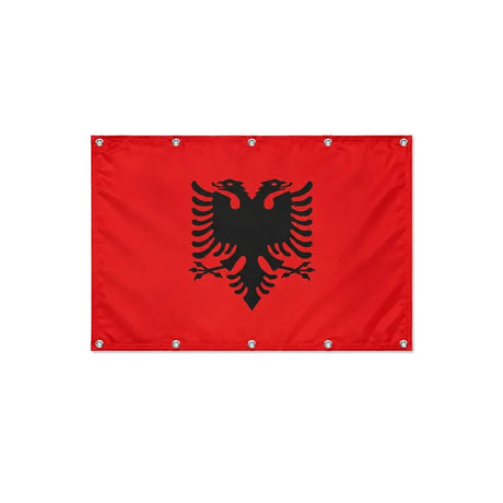 Drapeau de l'Albanie format S en polyester avec dix œillets
