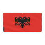 Drapeau albanie en polyester résistant avec œillets robustes