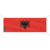 Drapeau albanie polyester résistant avec œillets durables