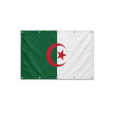 Drapeau de l'Algérie format S en polyester avec dix œillets